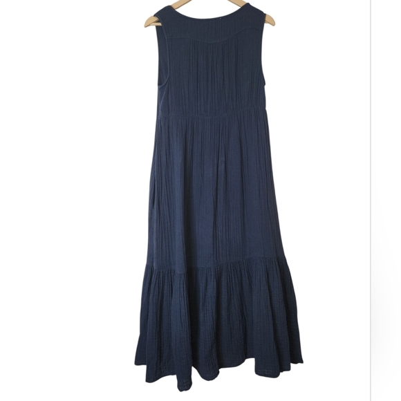 BEACHLUNCHLOUNGE Lexa Midi Dress Navy, size M - Picture 13 of 13